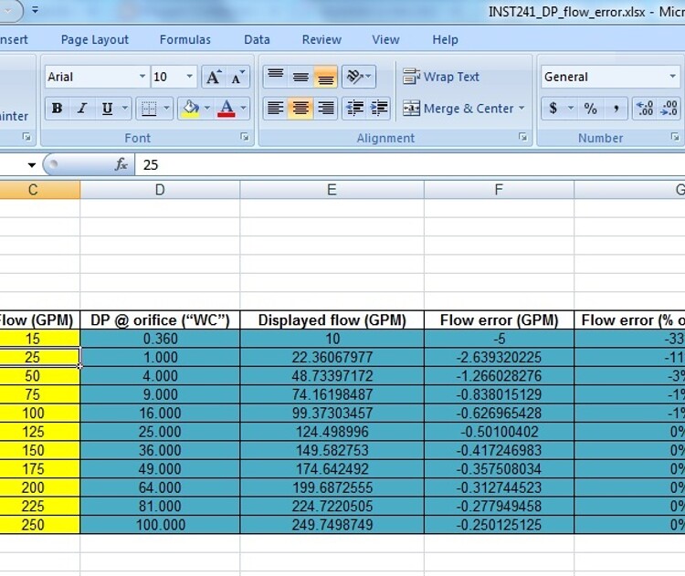 Free Instrumentation Excel Spreadsheet tools Hydrostatic Level