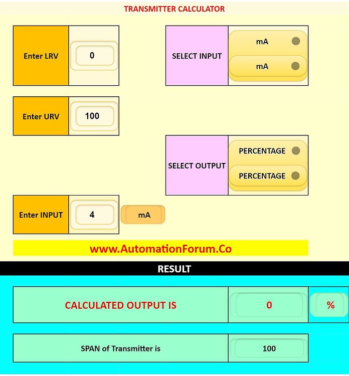 Instrument Calibration Calculator Software and Tools Industrial